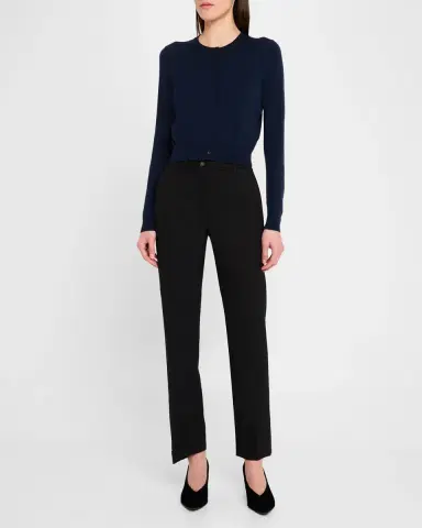 Carolina Herrera Crew-Neck Wool Cardigan | Thumbnail 2 Carolina Herrera Crew-Neck Wool Cardigan | Thumbnail 2