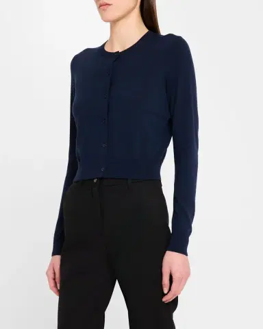 Carolina Herrera Crew-Neck Wool Cardigan | Thumbnail 4 Carolina Herrera Crew-Neck Wool Cardigan | Thumbnail 4