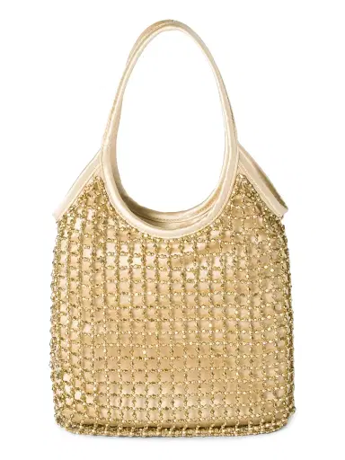 Miu Miu Women's Ivy Beaded Duchesse Shoulder Bag - Beige | Thumbnail 3