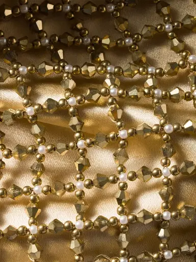 Miu Miu Women's Ivy Beaded Duchesse Shoulder Bag - Beige | Thumbnail 5