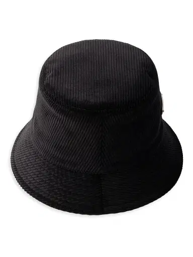 Prada Men's Corduroy Bucket Hat - Black - Size Medium | Thumbnail 2