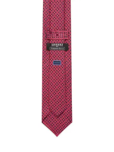 Stefano Ricci Men's Luxury Tie - Dark Red And Black | Thumbnail 3