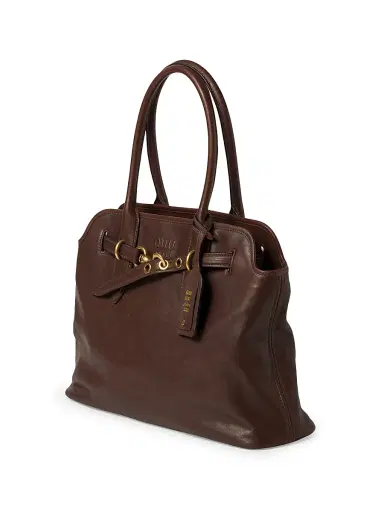 Miu Miu Women's Aventure Nappa Leather Shoulder Bag - Dark Brown | Thumbnail 3