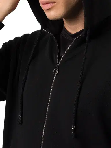 Stefano Ricci Men's Alpha Yarn Cashmere Jogging Blouson Sweater - Black | Thumbnail 4 Stefano Ricci Men's Alpha Yarn Cashmere Jogging Blouson Sweater - Black | Thumbnail 4