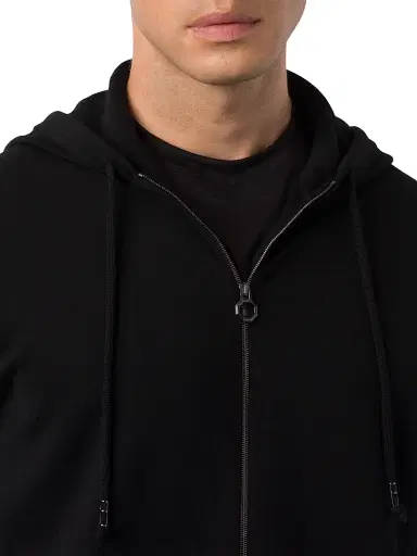 Stefano Ricci Men's Alpha Yarn Cashmere Jogging Blouson Sweater - Black | Thumbnail 5 Stefano Ricci Men's Alpha Yarn Cashmere Jogging Blouson Sweater - Black | Thumbnail 5