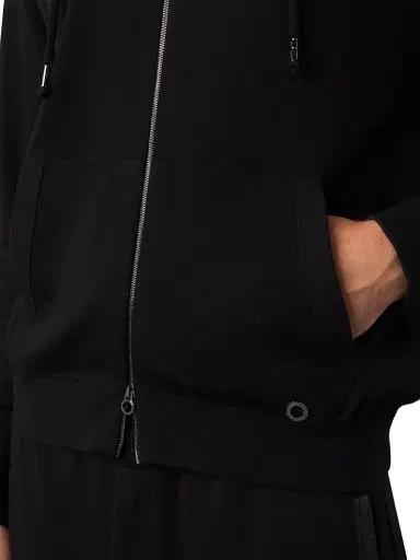 Stefano Ricci Men's Alpha Yarn Cashmere Jogging Blouson Sweater - Black | Thumbnail 6 Stefano Ricci Men's Alpha Yarn Cashmere Jogging Blouson Sweater - Black | Thumbnail 6