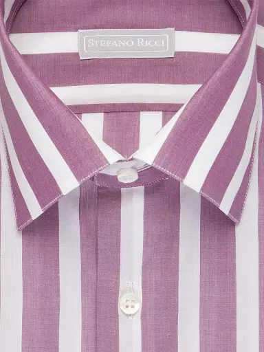 Stefano Ricci Men's Handmade Torino Shirt - Red White | Thumbnail 2