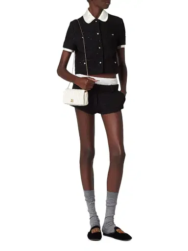 Miu Miu Women's Matelassé Nappa Leather Mini Shoulder Bag - White | Thumbnail 2