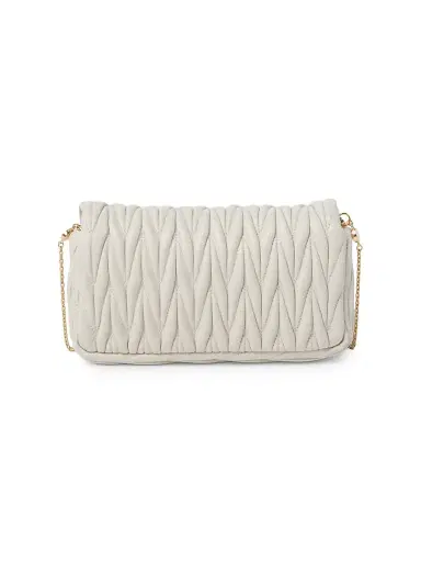 Miu Miu Women's Matelassé Nappa Leather Mini Shoulder Bag - White | Thumbnail 4