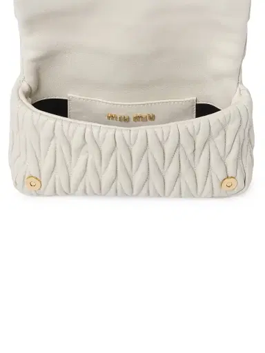 Miu Miu Women's Matelassé Nappa Leather Mini Shoulder Bag - White | Thumbnail 5