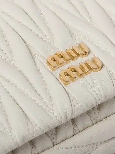 Miu Miu Women's Matelassé Nappa Leather Mini Shoulder Bag - White | Thumbnail 6