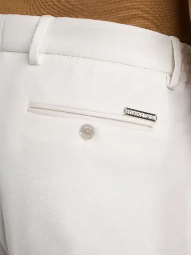 Stefano Ricci Men's Alpha Yarn Cashmere Trousers - White | Thumbnail 4
