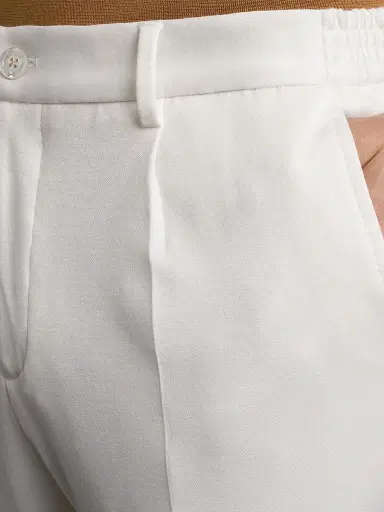 Stefano Ricci Men's Alpha Yarn Cashmere Trousers - White | Thumbnail 5