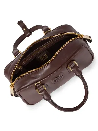 Miu Miu Women's Arcadie Leather Top Handle Bag | Thumbnail 4