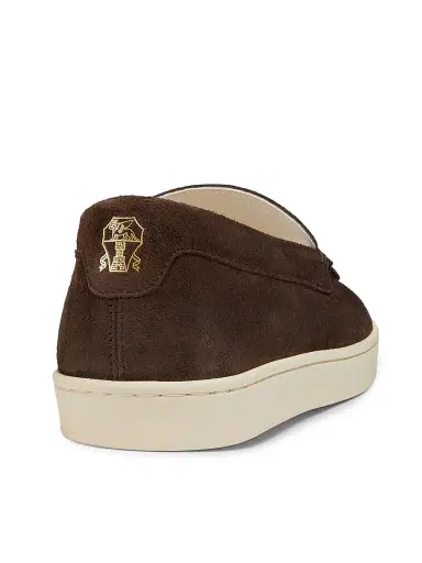 Brunello Cucinelli Men's Leather Slip-On Loafers | Thumbnail 3