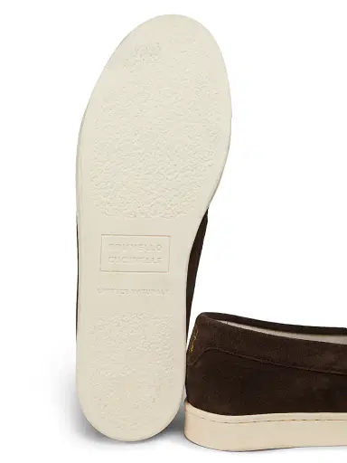 Brunello Cucinelli Men's Leather Slip-On Loafers | Thumbnail 6
