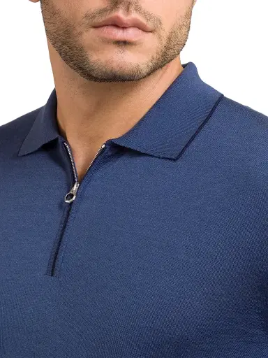 Stefano Ricci Men's Zip Polo Shirt | Thumbnail 4