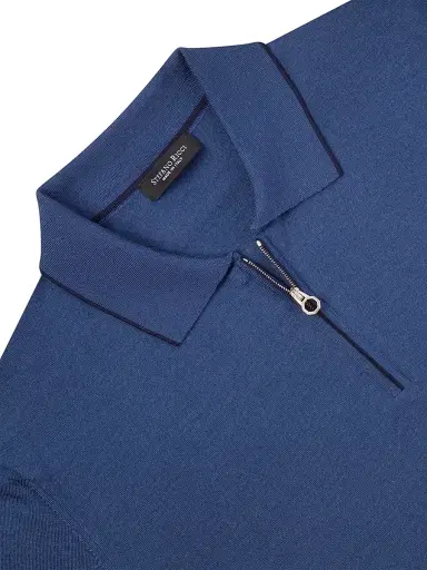 Stefano Ricci Men's Zip Polo Shirt | Thumbnail 6
