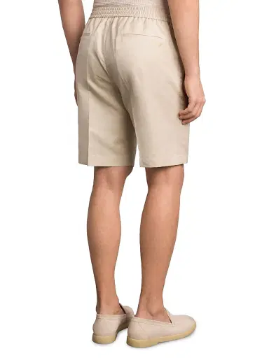 Stefano Ricci Men's Refined Linen-Silk Bermuda Shorts - Beige | Thumbnail 3