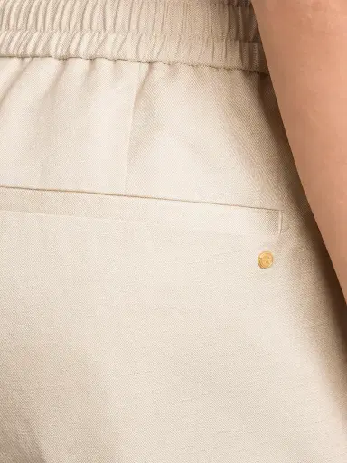 Stefano Ricci Men's Refined Linen-Silk Bermuda Shorts - Beige | Thumbnail 4