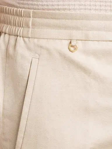 Stefano Ricci Men's Refined Linen-Silk Bermuda Shorts - Beige | Thumbnail 5