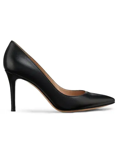 Gianvito Rossi Women's 85MM Leather Stiletto Heel Pumps - Black - Size 12 | Thumbnail 1