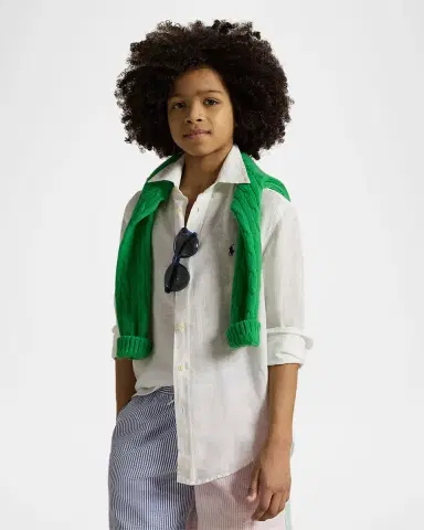 Polo Ralph Lauren Little Boy 's & Boy 's Linen Shirt | Thumbnail 5