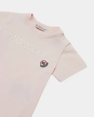 Moncler Girl's Logo Embroidered T-Shirt, Size 12M-3 | Thumbnail 3