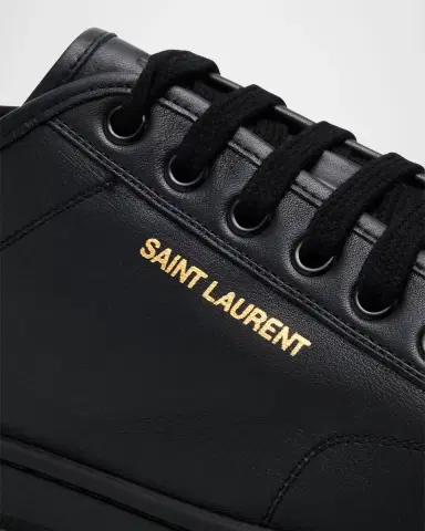 Saint Laurent Men's Gym Leather Low-Top Sneakers | Thumbnail 3