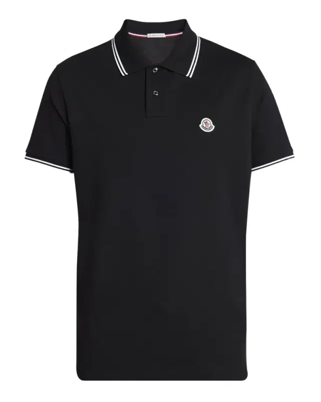 Moncler Men 's Pique Logo Patch Polo Shirt