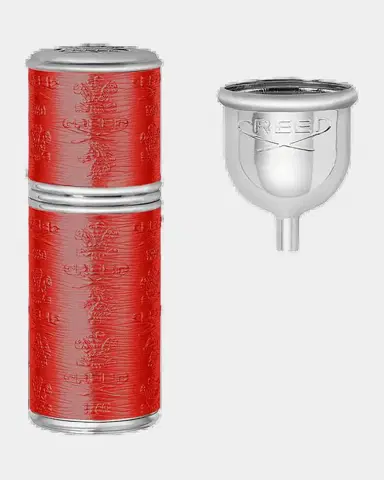 CREED 50 mL Cylindrical Atomizer Case, Silver/Red | Thumbnail 2 CREED 50 mL Cylindrical Atomizer Case, Silver/Red | Thumbnail 2
