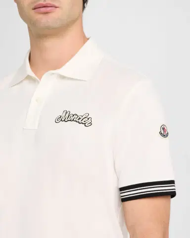 Moncler Men's Cotton Logo Polo Shirt | Thumbnail 5 Moncler Men's Cotton Logo Polo Shirt | Thumbnail 5