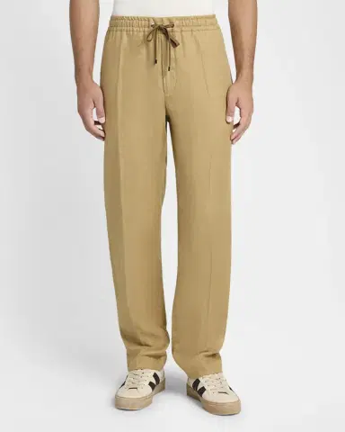 Moncler Men's Twill Linen Trousers | Thumbnail 7 Moncler Men's Twill Linen Trousers | Thumbnail 7