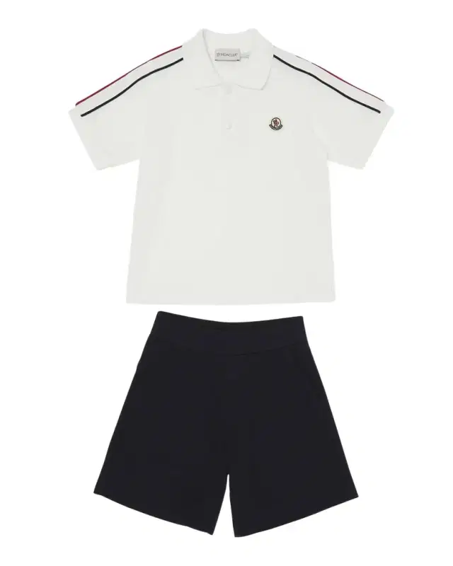Moncler Boy 's Polo Shirt W/ Shorts Set, Size 8-