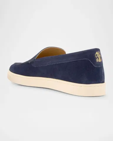 Brunello Cucinelli Men's Hybrid Venetian Suede Slip-Ons | Thumbnail 3