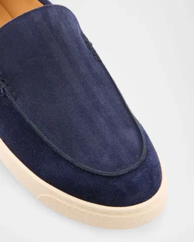 Brunello Cucinelli Men's Hybrid Venetian Suede Slip-Ons | Thumbnail 5