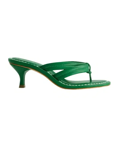 Bernardo Miami Kitten-Heel Leather Mule Sandals | Thumbnail 1 Bernardo Miami Kitten-Heel Leather Mule Sandals | Thumbnail 1