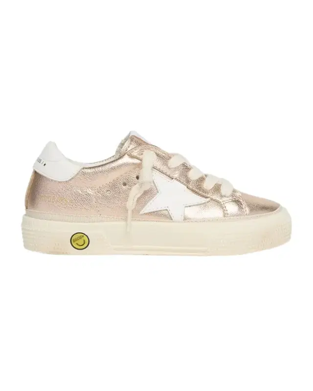 Golden Goose Girl 's May Laminated Leather Low-Top Sneakers