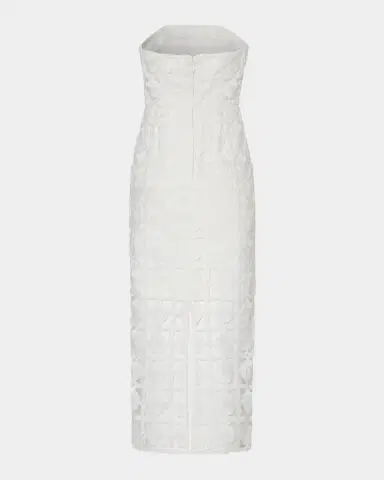 Milly Kait Strapless Tile Lace Midi Dress | Thumbnail 3 Milly Kait Strapless Tile Lace Midi Dress | Thumbnail 3