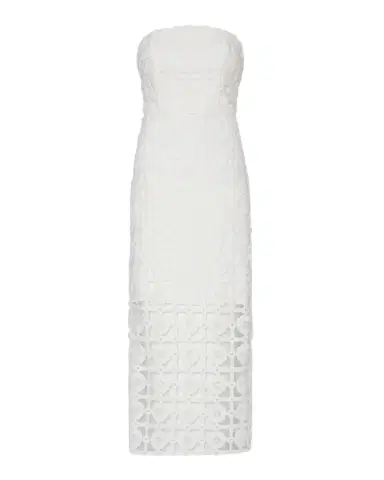 Milly Kait Strapless Tile Lace Midi Dress | Thumbnail 1 Milly Kait Strapless Tile Lace Midi Dress | Thumbnail 1