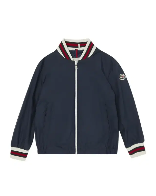 Moncler Boy 's Maki Bomber with Striped Trim, Size -6