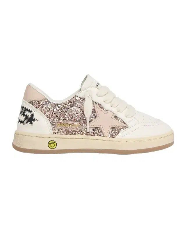 Girl 's Ball Star Glitter and Leather Sneakers, Baby/Toddlers