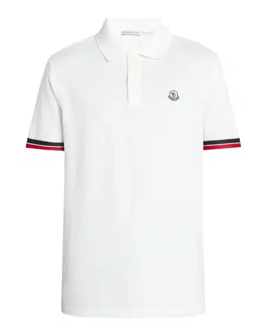 Moncler Men's Striped-Trim Pique Polo Shirt | Thumbnail 1