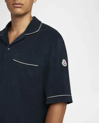 Moncler Men's Terry Polo Shirt | Thumbnail 5 Moncler Men's Terry Polo Shirt | Thumbnail 5