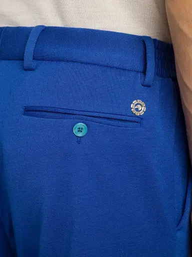Stefano Ricci Men's Alpha Yarn Cashmere Trousers - Blue Royal | Thumbnail 4