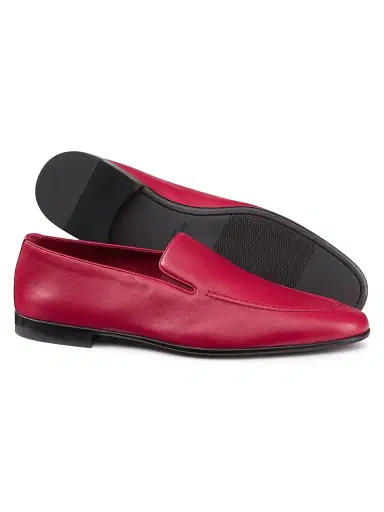 Stefano Ricci Men's Calfskin Leather Loafers - Medium Red - Size 11 | Thumbnail 2