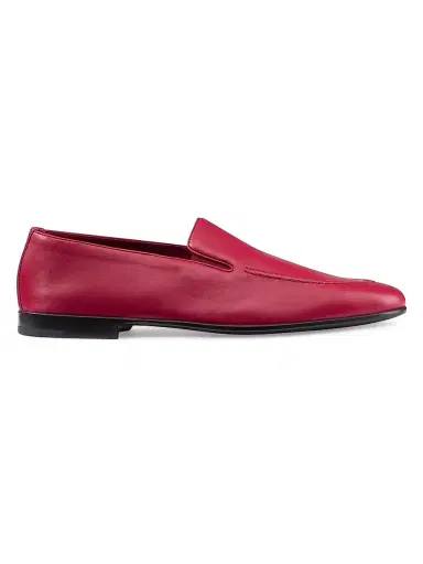 Stefano Ricci Men's Calfskin Leather Loafers - Medium Red - Size 11 | Thumbnail 1
