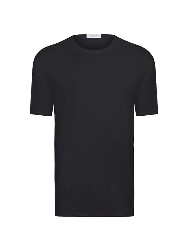 Men's Solid Cotton Crewneck T-Shirt - Jet Black