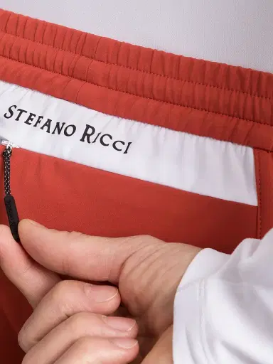 Stefano Ricci Men's Athletic Running Trousers - Orange | Thumbnail 6 Stefano Ricci Men's Athletic Running Trousers - Orange | Thumbnail 6