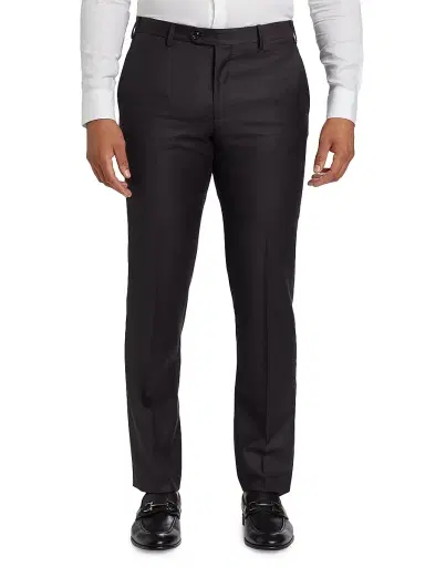 Giorgio Armani Men's Textured Solid Wool Trousers | Thumbnail 3 Giorgio Armani Men's Textured Solid Wool Trousers | Thumbnail 3